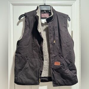 Kids Black Fleece-Lined Vest